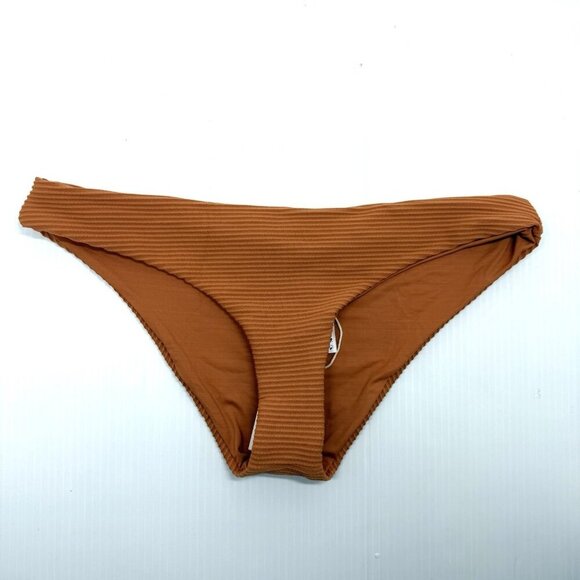 L Space Bikini Bottom Brown Women's Ribbed Sandy Classic size Large - Picture 5 of 9